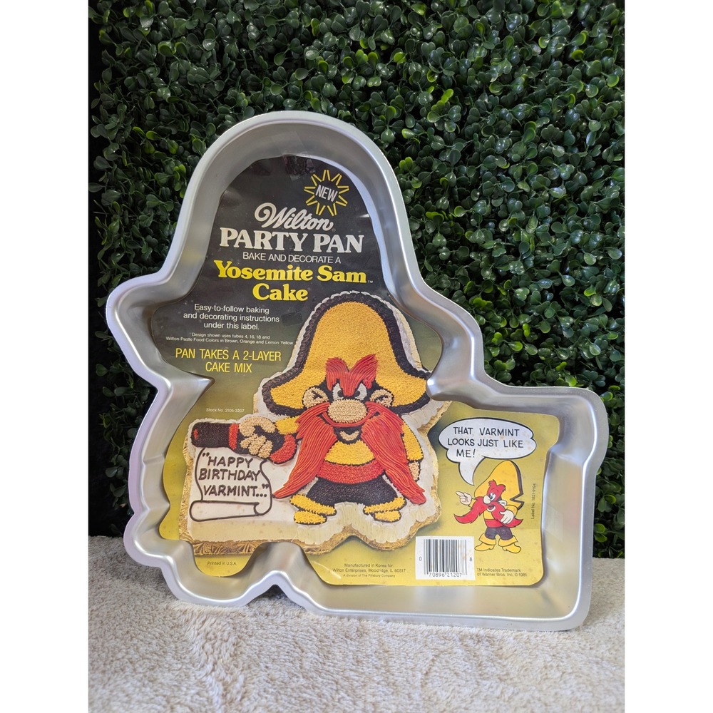Wilton Yosemite Sam Cake Pan Vintage 1981 Looney Tunes Aluminum Mold 2105-3207